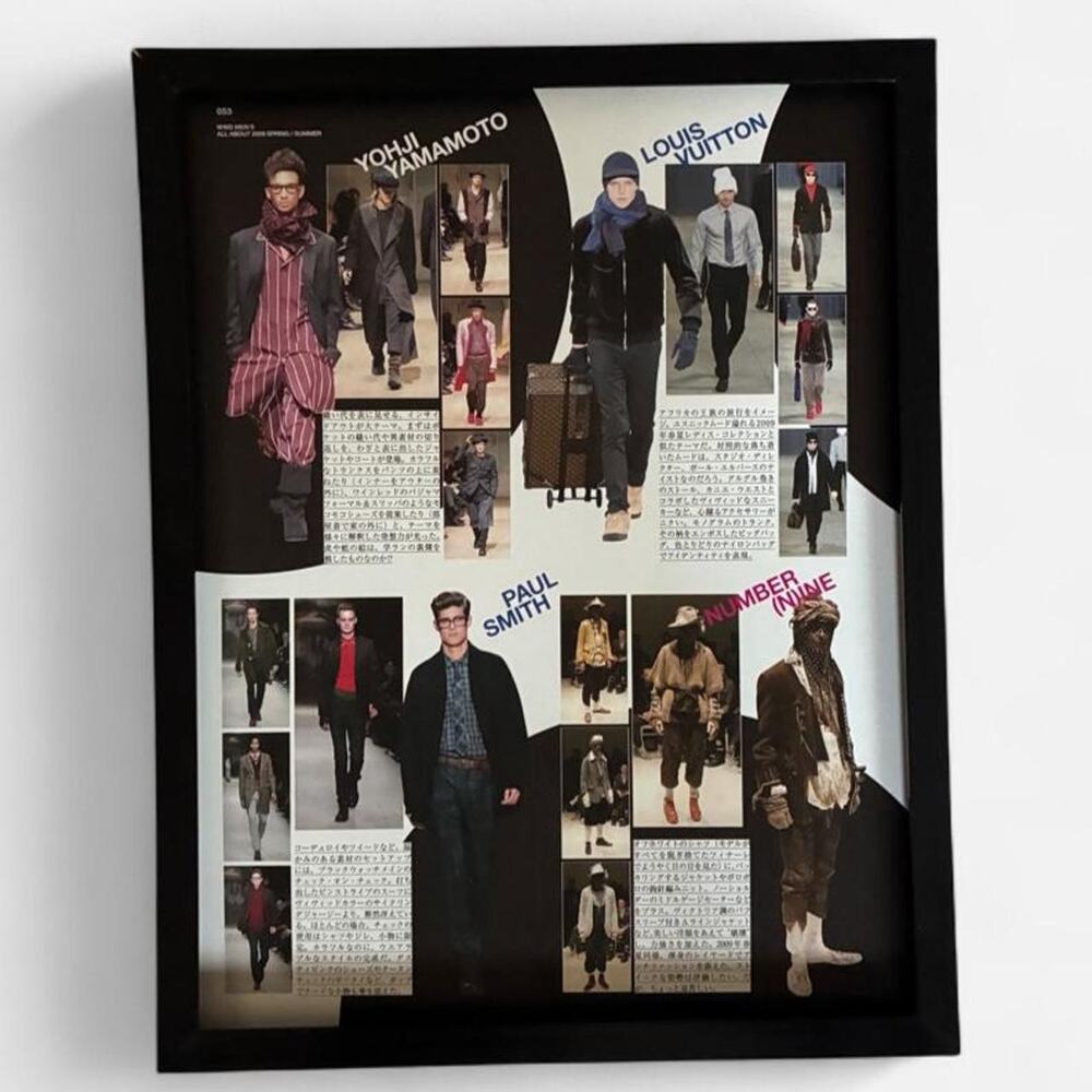 Yohji Yamamoto framed poster Archive 9x11 Japanese Fashion Issue